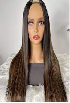 U Part Wig Straight Virgin Hair